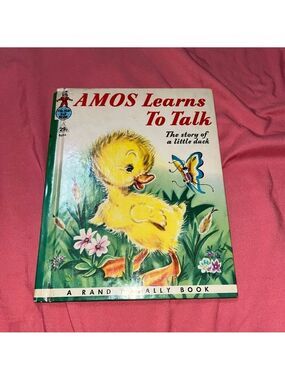 Amos Learns To Talk Bianca Bradbury 1950 Vintage classic children’s book duck